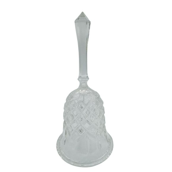 Crystal Bell Kristal Zajecar Diamond Design Hand Cut Leaded Glass 9 In Vintage - Picture 9 of 15